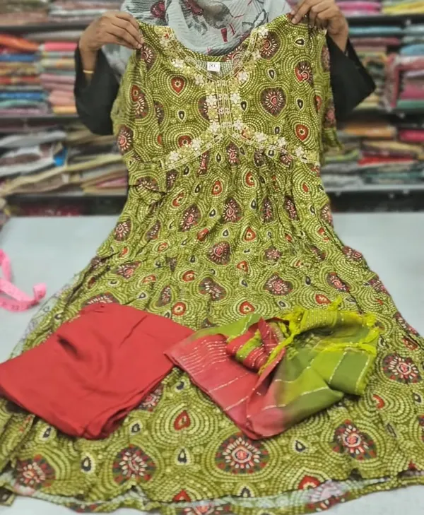 Nayra Cut Kurti with Bottom & Dupatta | TS1842
